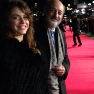 George Chiesa and Francesca Cardinale niece of Claudia Cardinale at Labour Day premiere in Leicester Square London 2013