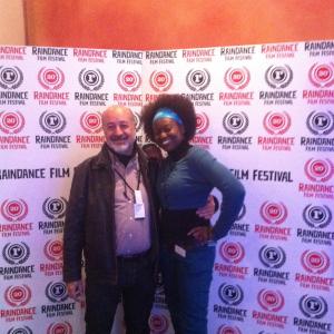 George Chiesa  Sade Adeniran at a film screening during the XX Raindance Film Festival London 2012