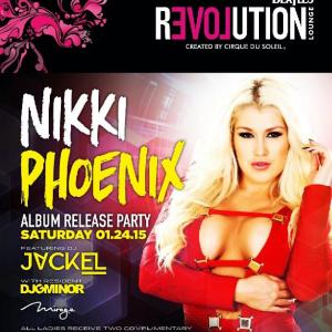 Billboard for Revolution Louhge Ft Nikki Phoenix and her Jan 2015 Album Release Party for Ballroom Zombies Apocalyse Remix