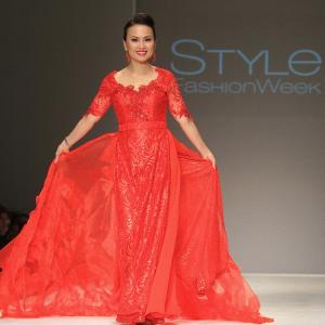 Ha Phuong walk the Go Red Celebrity Dress Fashion Show at Style Fashion Week L.A. Fall/Winter at the Reef Downtown los angeles on March 19, 2015