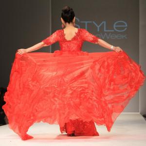Ha Phuong on the runway for Go Red Fashion Show at Style Fashion Week L.AL. 2015