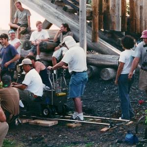 Writer/director, Greg Matkosky speaks with actors while the crew looks on. This scene was titled, Immigrant Miners. This location was the same place that Paramount Pictures shot, The Molly McGuires in 1970.