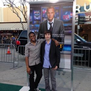 Dominick Mozee and Chad Roberts at the premiere of Draft Day in Los Angeles