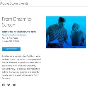 From Dream to Screen, Apple talk about my creative journey making Bedward Story.