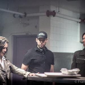 Adam O'Brien, Shannon Lahaie and Andrew Fleming on set of 