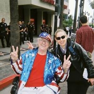 Andrea and Mr. Glaze. Peace rally to promote Veterans Rights, Hollywood, CA