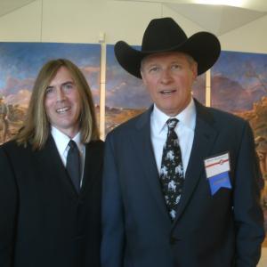 With Bruce Boxleitner at the Cowboy Hall of Fame building Oklahoma City Oklahoma