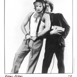 EBNOZN Elektra Records PR photo for release of album Feeling Cavalier 1984