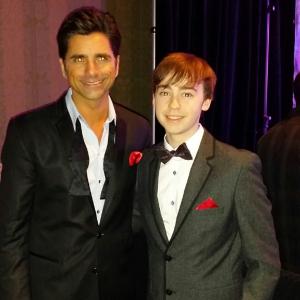Chad Roberts with John Stamos at a Project Cuddle Fundraiser