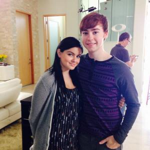 Ariel Winter with Chad Roberts on set of Modern Family