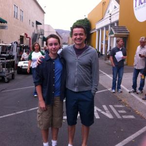 Chad Roberts with Dan Byrd. Chad plays the younger version of Travis on Cougar Town