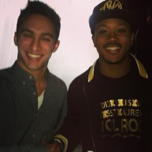 On set of Frat Brothers with Romeo Miller aka Lil Romeo