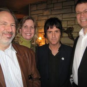 Composer Hans Zimmer and Johnny Marr with Tracey and Vance Marino at the SCL Oscar Reception
