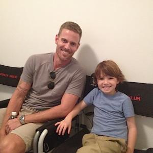 Aiden with Paranormal Activity 4 screenwriter Christopher Landon
