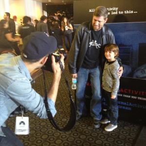 Aiden with producer Oren Peli at the LA premiere of Paranormal Activity 4