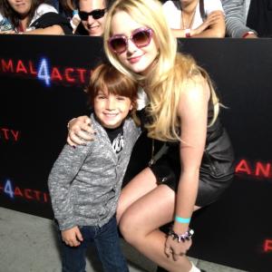 Aiden with Kathryn Newton Alex at the LA premiere of Paranormal Activity 4