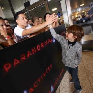 Aiden at the premiere of Paranormal Activity 4