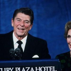 Ronald Reagan with Nancy Reagan at the Century Plaza Hotel C 1980