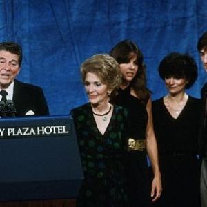 Ronald Reagan with Nancy, Patti and Ron Reagan Jr. at the Century Plaza Hotel C. 1980