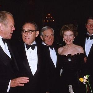Ronald Reagan with Gerald R. Ford, Henry Kissinger and Nancy Reagan