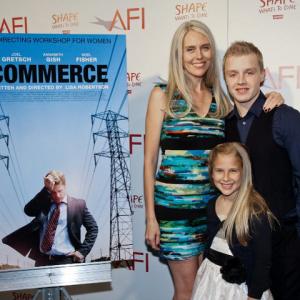 Winner Adrienne Shelly Foundation Award Grant for COMMERCE writerdirector Lisa Robertson with cast Noel Fisher and Scarlet Selznick at the AFI Directing Workshop for Women Directors Guild of America 2011