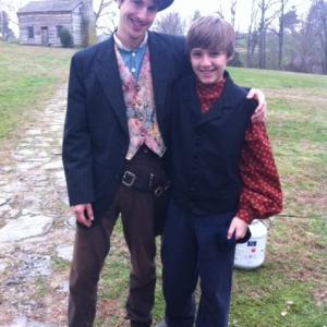 GRIFFIN WITH SEAN FLYNN ON THE SET OF HATFIELDS AND MCCOYS: BAD BLOOD.