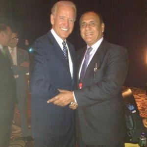 Vice President Joe Biden and I after this speech in Las Vegas