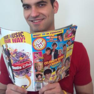 Mikel Beaukel Looking at His First POPSTAR Magazine.