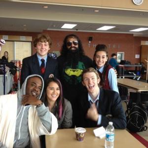 Kassidy Mattera with Matt Tolton, Suresh John, Maestro- Wes Williams, Isabelle Beaupre and Liam Cyr on the set of Mr.D season 4