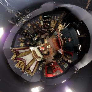 360 arial view of A Haunting At Home designed and built from the ground up