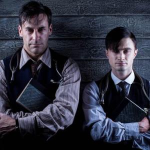 Still of Jon Hamm and Daniel Radcliffe in A Young Doctors Notebook 2012