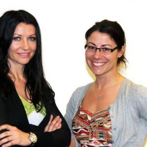 MariaMagdalena and Stephanie Mello on set of Dream ControlScifi drama 2012