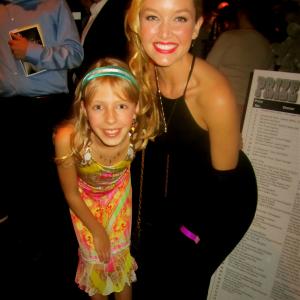 Hazel with Kelley Jakle 42 Pitch Perfect after performing together in CatBaret