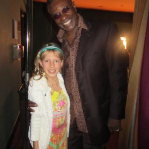 Hazel and Keith David after performing together in the live production 