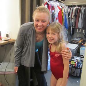 Hazel in a Coca Cola commercial with Olympic swimmer Jessica Long.