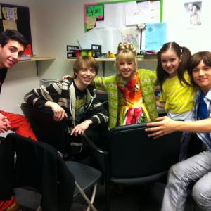 With the cast of KICKIN' IT.