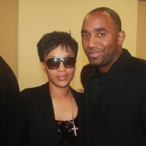Lj Smith and cousin/rapper Lady Luck at a event in 2011.