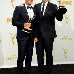 Carson Daly and Mark Burnett at event of The 67th Primetime Emmy Awards 2015
