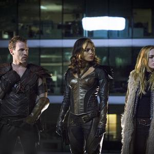 Still of Falk Hentschel Caity Lotz and Ciara Rene in Legends of Tomorrow 2016