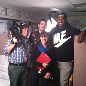 CBS Game Changers show with Denver Bronco Julius Thomas