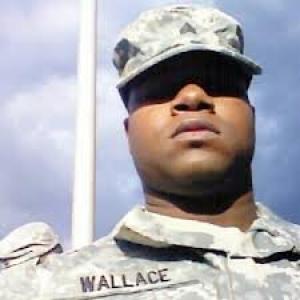 Melvin McDuffie Jr on set playing SGT. Wallace