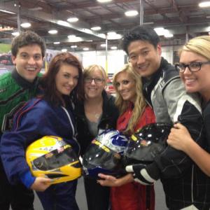 Aubrey Nicole DePew on set filming the K1 Racing Commercial