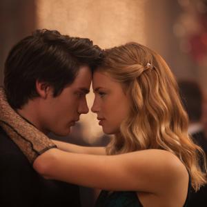 Still of Dominic Sherwood and Lucy Fry in Vampire Academy 2014
