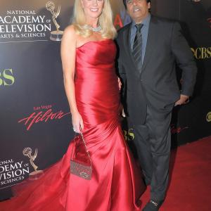 Co-hosts of World's Funniest Moments, Laura McKenzie and Erik Estrada at the 2010 Daytime Emmy Awards.