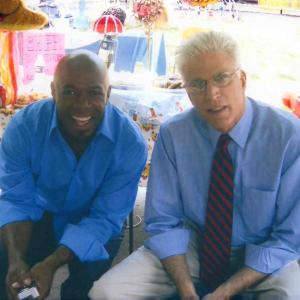Michael Anthony Rawlins  Ted Danson on the set of Knights of the S Bronx