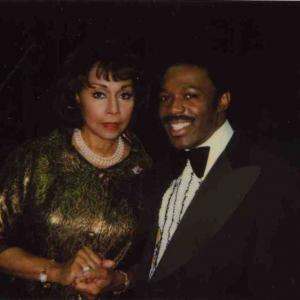 Michael Anthony Rawlins & Diahann Carroll on the set of Livin' for Love, The Natalie Cole Story.
