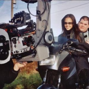 Jessica Alba & Michael Bower On Set: Dark Angel 2001