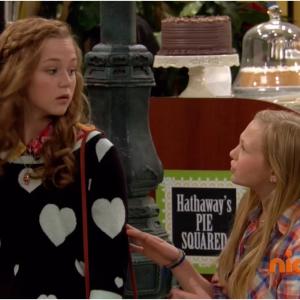 Tess as Nina with Brec Bassinger in The Haunted Hathaways episode Haunted Kids