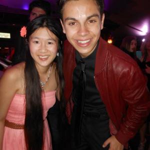 Actress Tina Q Nguyen and actor Jake T Austin who hosts the 2013 Staples for Students Teen Choice Awards after party
