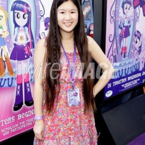 Actress Tina Q Nguyen attends the My Little Pony Equestria Girls purple carpet premiere
